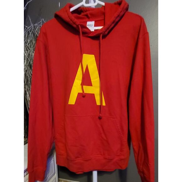"A" Hoodie Sweatshirt Symbolize Alvin And The Chipmunks Men Size L Unisex - Picture 2 of 4